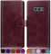 SUANPOT [RFID Schutz für Samsung Galaxy S10e Hülle PU Leder Handyhülle Lederhülle Klapphülle Kartenfach Flip Cover für Samsung S10e Handy hülle Leather Phone Case Rotwein