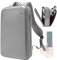 ZINZ Schlanker Laptop Rucksack 15,6 Zoll mit Variabler Kapazität, Diebstahlsicherer Business Tagesrucksack Wasserabweisende Reise Lederhülle Büchertasche,G02Y01