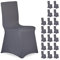 Relaxdays 20 x Stuhlhussen, universeller Stretch Stuhlbezug, Bankettstuhl Dekoration, Empfang und Feier, Stuhlbezüge, anthrazit