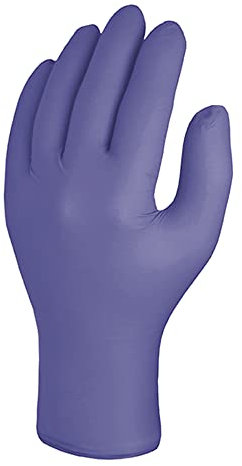 Skytec TX324 Violet (Box of 100) Disposable Nitrile Gloves - Biodegradable Powder Free High Grip Non Latex Examination Gloves (Large)