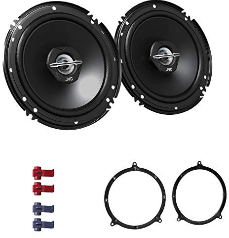 JVC CS-J620X Auto Lautsprecher 16,5 cm mit Einbauset kompatibel mit Audi A6 Avant (C5/4B) 1998-2005 Türen vorne/hinten 600 W 165mm 2 Wege Koax