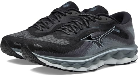 Mizuno Men's Wave Sky 7 Running Shoe, Black Glacial Ridge, 44 EU