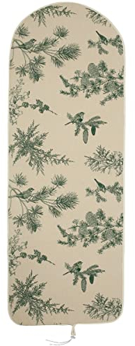Awmark Bügelbrettbezug, Bügelbrettbezug, Ersatzbezug, hitzebeständig, klein, langlebig, elegant, bedruckt, Blumen-Bügelbrettbezug für Reisen, Zuhause, 140 x 50 cm (grüne Kiefernfrüchte)