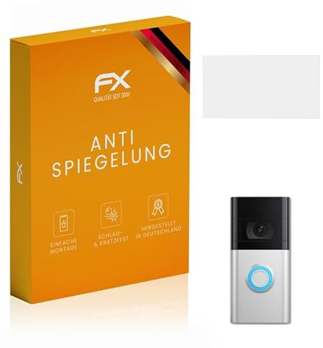 atFoliX Screen Protector compatible with Ring Video Doorbell 4 Screen Protection Film, anti-reflective and shock-absorbing FX Protector Film (2X)