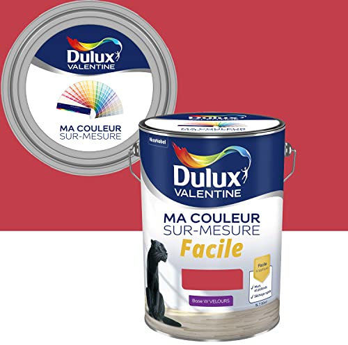 Ma Couleur Sur-mesure par Dulux Valentine – Peinture Intérieure Murs, Plafonds, Boiseries - Facile à appliquer - Velours RUBIS LUMINEUX 5 L