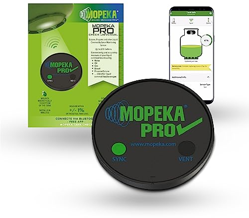 Mopeka Pro Check Universal Sensor - Bluetooth Ultrasonic Tank Level Sensor For Steel Propane Tanks - Perfect For Barbecue Grills, Water Butts, Caravan & Boat - Up To 1,000 Litre Tanks
