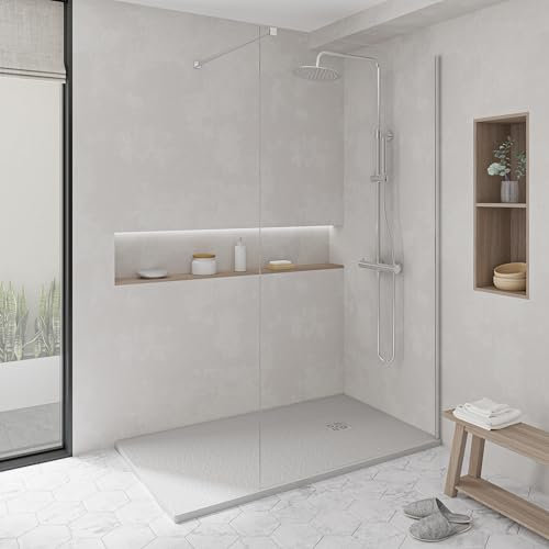 KOES - Receveur de douche en résine modèle NILO – 80x200 – Bleu brumeux RAL 7035