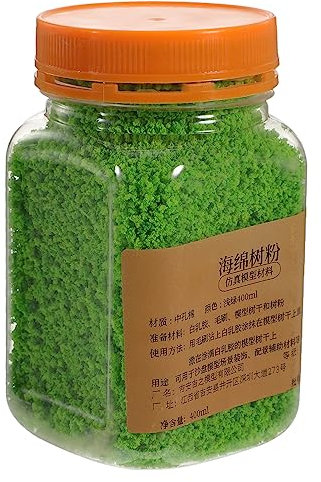 1 Schwamm-Landschaftsbau-Baum-Pulver modelleisenbahn landschaft Modelleisenbahn-Landschaftsbau Miniaturen Kunstgras Beflockungsfaser Anlage künstliche Pflanzen Grasstreuung hölzern