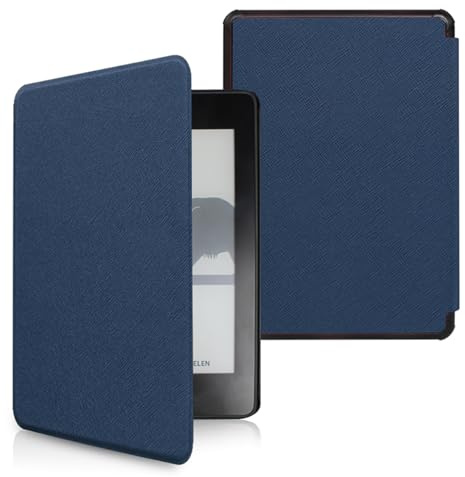 Hülle Kompatibel 6 Zoll Kindle Paperwhite 10. Generation [Erschienen im 2018, Modell:PQ94WIF]-Automatische Schlaf-/Wachfunktion, Leicht Und Dünn Kreuzmuster Schutzhülle Aus Pu Leder