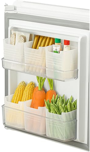 Ailelan Kühlschrank Organizer, 6pcs Transparenter Fridge Organizer Set, Mehrzweck Refrigerator Organizer Vorratsschrank Organizer Kühlschrank für Aufbewahrung Kühlschrank, Speisekammer Ordnungssystem