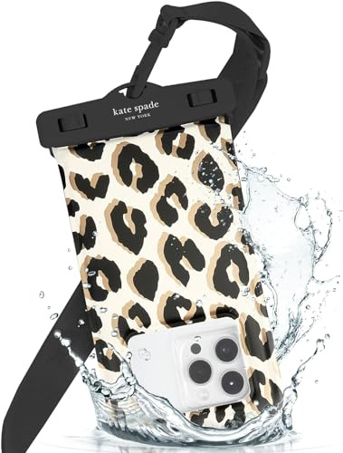 Kate Spade New York IP68 schwimmende, wasserdichte Handytasche, City Leopard