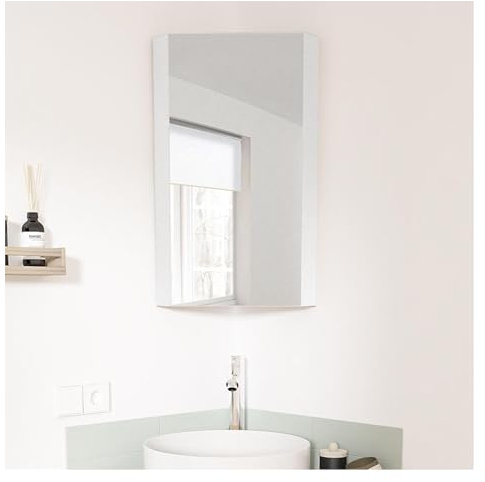 MOB-IN Armoire de Toilette d'angle Blanche 25.2 x 70 cm Cleo