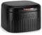 EHC Large Metal Bread Box Bin, Kitchen Storage Box For Countertop With Hinged Lid, Black