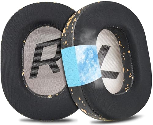 SOULWIT Cooling Gel Earpads Replacement for Plantronics BackBeat Pro 2, Voyager 8200 UC Headphones, Ear Pads Cushions with High-Density Noise Isolation Foam (Black Gold)