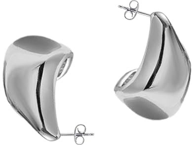 Surplex Chunky Ohrringe, 18k Dupes für Damen, Hypoallergene Waterdrop Earrings, Creolen Modeschmuck Ohrringe für Frauen und Mädchen Geschenke