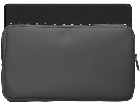 kwmobile Nylon Keyboard Zip Case Compatible with Logitech KEYS-TO-GO Case - Dark Grey
