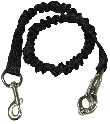 Breakaway Horse Bungee Shock Cords with Hooks (Elastic Rope Trailer Equestrian) (Black)