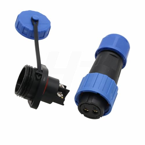 HangTon TY16 2 Pin 16A Stromanschluss, M16 männlich weiblich Steckdose, lötfreie Schraubklemme für Kfz-Beleuchtung Outdoor Solar LKW Luftfahrt Wasserdicht