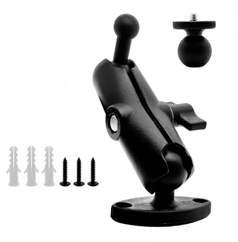 25mm to 17mm Ball Adapter with Extension Rod for Car Phone Holder, Drill Mount Ball Plate Base Meets Industry Standard AMPS Hole Pattern,Compatible with Insta360 OneX4 X3, X2, X Garmin GPS