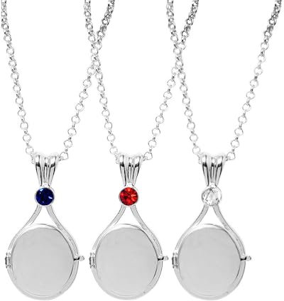 Meerjungfrau Locket Halskette Silber Edelstahl H2o Medaillon Meerjungfrauen Anhänger Schmuck Halsketten 3pcs Set Geschenk Für Frauen Mädchen