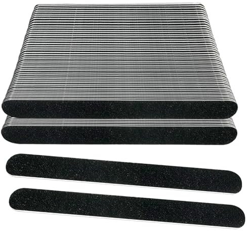 Limas de uñas Emery Board (paquete de 100), lima de uñas de madera de grano 100/180 para uñas naturales, juego de herramientas de manicura Emory Filers de 7 pulgadas, lima de uñas desechable para el
