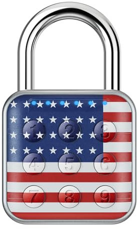 Combination Lock for Locker - America Flag Locker Lock - Gift Idea for Patriot, Men, Women - High Security, Easy to Use for Gym, School, Travel, Outdoor