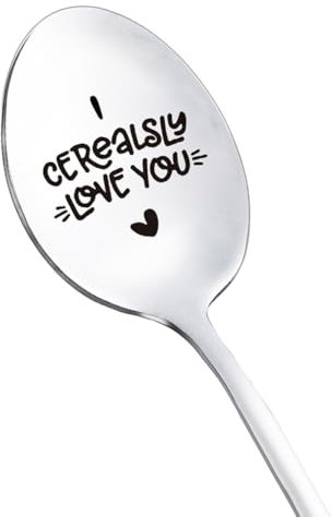 Löffel mit Aufschrift I Cerealsly Love You, Geschenk für Sie und Ihn, Weihnachten, Geburtstag, Geschenk für Ehemann, Ehefrau, Jahrestag, Valentinstag, Geschenke für Freund, Freundin,