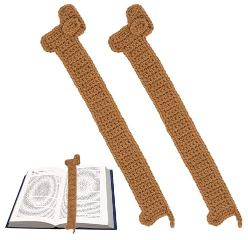 2 Stück Dackel Lesezeichen,dackel lesezeichen,Kreatives Kreative Dackel Geschenke Bücher Marker,Interessantes Gestricktes Lesezeichen mit Braunem Dackel,Geeignet für Lehrer