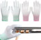 LUFFLOK 2 Stück Hitzeschutz Handschuhe, Hitzebeständige Handschuhe mit Silikonfinger, Hitzehandschuh für Haarestyling, Hitze Blockierung für Lockenstab, Glätteisen und Lockenwickler, Pink & Grün