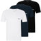 BOSS Herren Classic T-Shirts Kurzarm Shirts Pure Cotton V-Neck 3er Pack, Farbe:Mehrfarbig, Artikel:-984 Navy/White/Black, Größe:L
