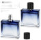 LOPHE Atomizador Perfume de Vidrio, 2 Pcs x 100ml Botella de Perfume Recargable, Portátil Frasco Pequeño para Perfume, Pulverizador Perfume Transparente para Viaje, Azul