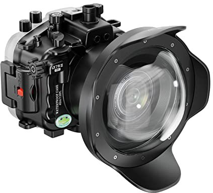 Sea frogs A7R III PRO Boîtier pour appareil photo sous-marin compatible avec appareil photo Sony A7R III, étanche à 40 m (A7RIII PRO-WA005F)