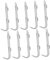 Uonlytech Refrigerator Clips 10pcs Stainless Steel Curved Support Hooks Fridge Cooler Shelf Supports
