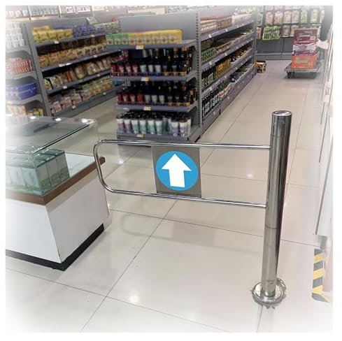 Porta con chiusura automatica, separabile a battente, per ingresso, larghezza 65 cm, ideale per l'esportazione e l'importazione, colore: argento