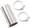 Kueohse Conector de tubo de escape de 24 mm para calefacción, manguera de ventilación de gas de acero inoxidable con abrazaderas para calefacción
