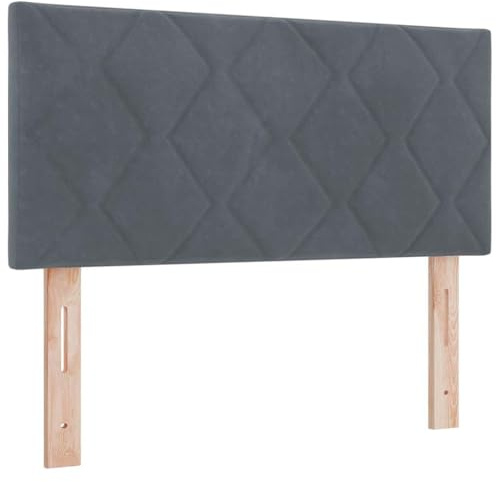 vidaXL Kopfteil Wandmontiert Geometrisch Dunkelgrau 100 cm Samt, Moderner, höhenverstellbarer Samt-Kopfteil für stylische Schlafzimmer, platzsparendes Design, schickes Möbelstück