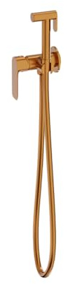 Unterputz-Bidetarmatur Spark Brushed Copper, Bidet Set mit Handbrause Hochwertige Badezimmereinrichtung für Komfort und Hygiene. Warm- und Kaltwasser. Elegantes Design.