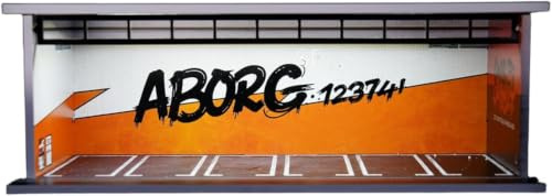VELZORIC 1:64 Modellauto Diorama Garage mit LED, Sammlervitrine mit Acryl-Staubschutz für Matchbox & Hot Wheels Autos, Setzkasten (Street Racing)