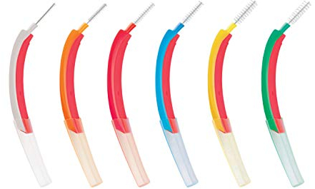 edel+white ID7 Interdentalbürsten Gemischt I 6 x Zahnzwischenraumbürsten zur gründlichen und sanften Zahnreinigung besonders enger Zahnzwischenräume
