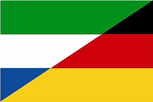 U24 Aufkleber Sierra Leone-Deutschland Flagge Fahne 15 x 10 cm Autoaufkleber Sticker