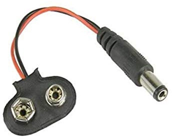 TecnoStore® 2X CAVO ADATTATORE 9V BATTERIE CLIP DC 2.1 JACK pila alimentazione pc
