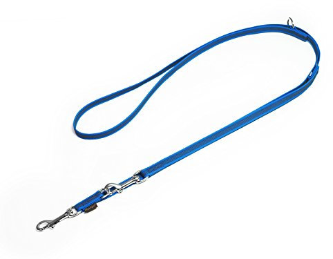 Mystique® Gummierte Umhängeleine Leine 15mm Standard Karabiner blau 2m