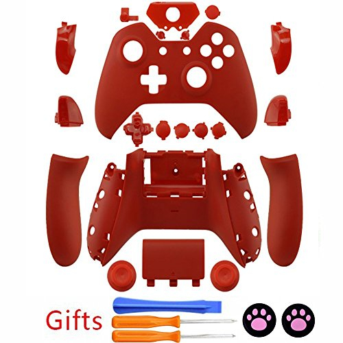 Nouveau boîtier Full personnalisé Coque avec boutons pour manette sans fil Xbox One – Rouge mat