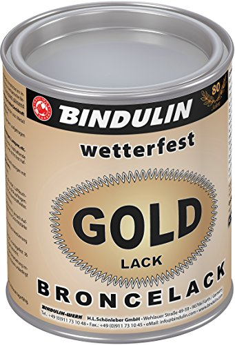 Bindulin Goldlack wetterfest Metallfarbe (750 ml)