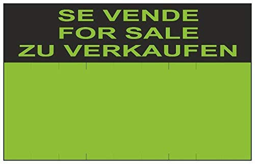 MovilCom® - Señal SE VENDE IDIOMAS PVC 0,4mm VERDE 450X700mm Cartel inmobiliario (ref.RD51205)