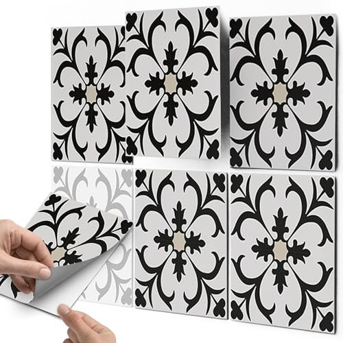 CREATISTO Fliesenaufkleber Fliesenfolie Mosaikfliesen - Selbstklebende Fliesen Folie I Klebefliesen Deko Folien für Fliesen in Küche u. Bad/Badezimmer (20x25 cm I 18 -Teilig)