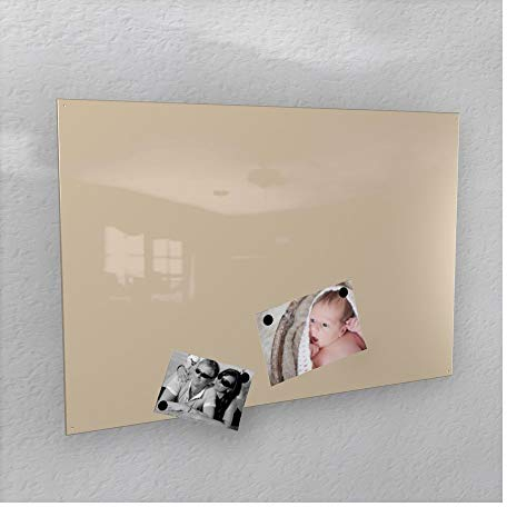 Colours-Manufaktur Magnetwand - hell-Elfenbein glänzend * RAL 1015 * Hochglanz - 4 Verschiedene Größen - 40 x 60 cm ; 50 x 80 cm ; 60 x 90 cm ; 50 x 110 cm - (50 x 80 cm)