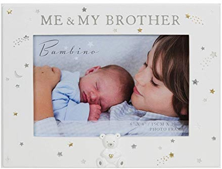 Bambino Me and My Brother Photo Frame With Raised Teddy Icon Resin Mould