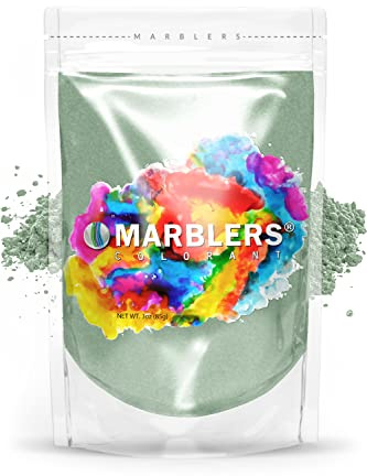 MARBLERS Green Mica Powder [Silver Green] 3oz (85g) | Cosmetic Grade | Epoxy Resin Pigment | Dye | Non-Toxic, Vegan, Cruelty-Free | Lip Gloss, Nails, Body Butter | Bath Bomb, Candle & Soap Making