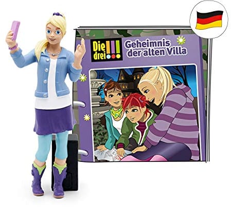 tonies Hörfigur für Toniebox, Die DREI !!! – Das Geheimnis der Alten Villa, Hörspiel für Kinder ab 8 Jahren, Spielzeit ca. 68 Minuten